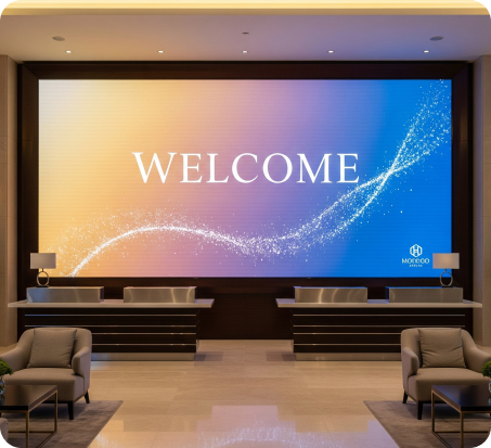 Digital signage in retail store showcasing promotions and product advertisements.